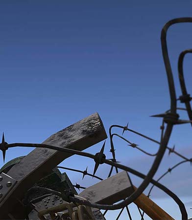 Le mur lamentable construit par Israel en palestine contre les Palestiniens