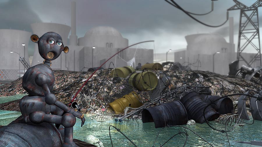 Un robot pêche dans les eaux polluées d'une centrale nucléaire