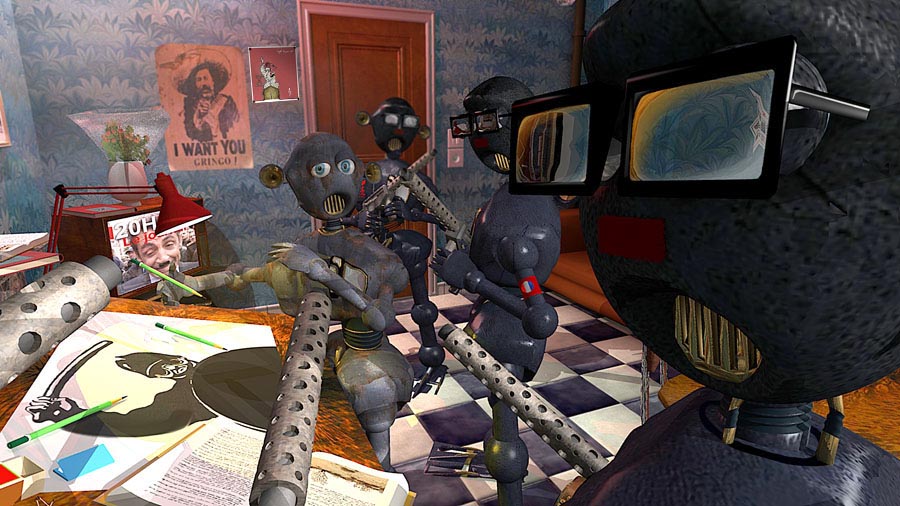 Un robot dessinateur est interpellé par les forces de l'ordre