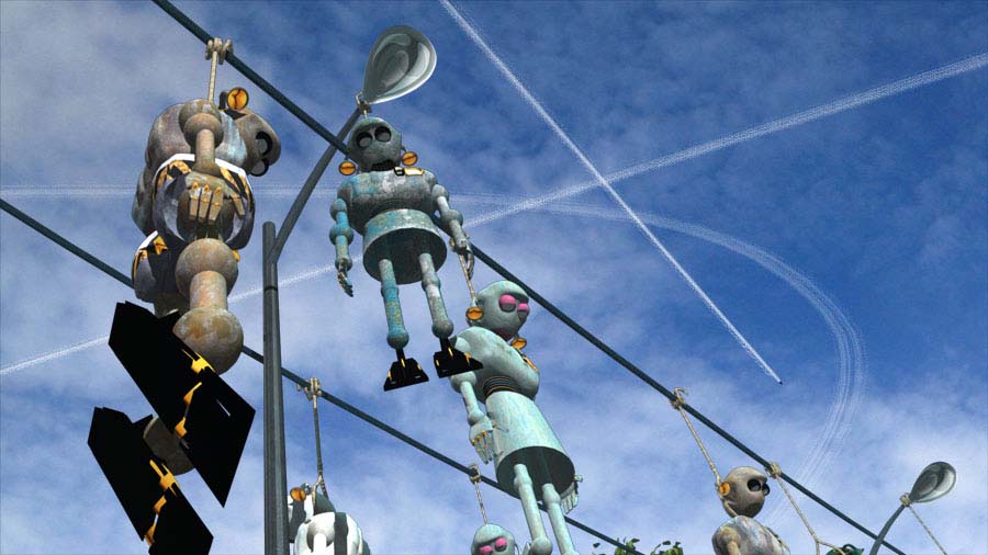 Les robots salariés pendus